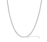 YiyiLai 2 Pcs Plated 925 Sterling Silver Thin Snake Necklace Chain 20''