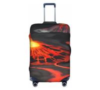 Yiyilong Kilauea Volcanoes Printed Elastic Luggage Cover Suitcase Protector Cover with Zipper, white, XL
