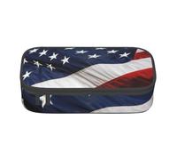 Yiyilong Large capacity American flag Print Pen case Storage bag for Office supplies, cosmetics, toiletries