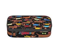 Yiyilong Large capacity I Love My Dog Dachshunds Print Pen case Storage bag for Office supplies, cosmetics, toiletries