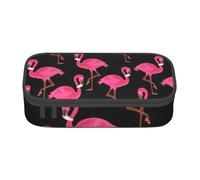 Yiyilong Large capacity Lovely Pink Flamingos Print Pen case Storage bag for Office supplies, cosmetics, toiletries