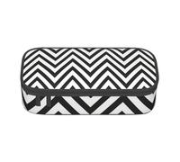 Yiyilong Large capacity ZigZag Stripe Print Pen case Storage bag for Office supplies, cosmetics, toiletries