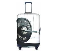Yiyilong Stretch Luggage Cover Sports Printed Weight Lifting Luggage Protector Cover Suitcase Cover with Zipper, white, L