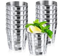Yiyiring 12 Pcs 1 oz Disco Ball Glitter Metal Shot Cup Bachelorette Glasses