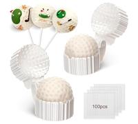 Yiyiring 2 Pcs Golf Ball Cake Pop Mold with 100 Pcs Sticks, Golf Balls Mold for Sports Ball Theme Cake Decoration, Candy, Cupcake Decorations, Baking Tools Accessories for Home Baking, Birthday Party