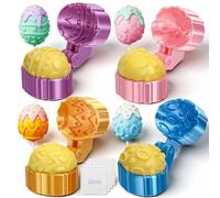 Yiyiring 4 Pcs Easter Cake Pop Mold Set, Egg Cake Pop Mold with 200 Sticks, 2026 New 3D Baking Tools (4 Easter Egg Styles) for Party Treats