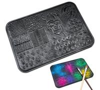 Yiyiring Miniature Painting Dry Brush Palette for Model Painting, Compatible with Army Painter Wet Palette System, Ideal for Tabletop Gaming Miniatures, 7.87 x 5.51 Inch Black