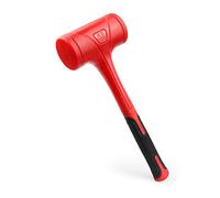 YIYITOOLS Dead Blow Hammer-45oz(3LB), Red and Black, Shockproof Design, No ReboundMallet Machinist Tools Unibody Molded Checkered Grip Spark and Rebound Resistant (YY-3-011)