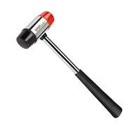 YIYITOOLS Double-Faced Soft Mallet, Hammer, Jewelry, Wood, Flooring Installation, Non Sparking Blow and Plastic Handle - 35-mm, Red and Black