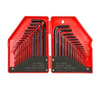 YIYITOOLS Hex Key Wrench Set - 30-Piece, 0.028-3/8 inches, 0.7-10 mm, Black