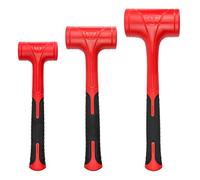 YIYITOOLS YY-3-013 Dead Blow Hammer Set,3 Piece/16oz(1LB),27oz(1.5LB),45oz(3LB) Shockproof Design, no Rebound，red and Black,Black, Red