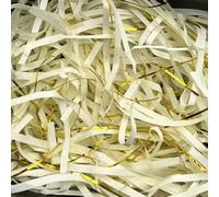 YIYIWANG 100g Shredded Paper Shredded Tissue Paper for Gift Decoration Hamper Filling and Gift Packaging Gift Boxes Golden Silk White