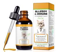 YIYOERYO Cat Itchy Skin Relief, Antihistamine for Cats With Elderberry + Vitamin C, Antibiotics for Cats 100% Natural Ingredients 60ml