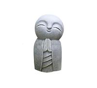 YIYOERYO Jizo Monks Smiling Praying Statue Little Jizo Buddha Sculpture Art Statue for Your Home or Garden Outdoor Decoration