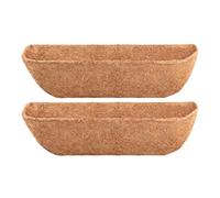 YIYOULLY Coco Fiber Liners for Hanging Basket, Trough Coco Replacement Liners, Wall Planter Replaceable Coco Liner for Window Box, Wall-mounted Coco Liner for Garden Planter Flower Pot (2, 48 Inch)