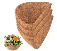 YIYOULLY Coco Liners for Hanging Baskets, Natural Half Round Coco Replacement Liner, Coconut Fiber Liner for Flower Planter for Garden Planter Flower Pot (3, 16 Inch)