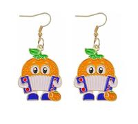 YIYUGEY ㅤCute Banana Pineapple Orange Avocado Watermelon Lemon Fruit Shape Swing Earrings Design Commuter Temperament Alloy Friendship Surprise Happy Birthday Casual Jewelry for Women, One Size, Metal