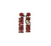 YIYUGEY ㅤRugby Match Day Earrings Women's Acrylic Earrings Valentine's Day Sports Team Support Statement Earrings Fashion Accessory Design Friendship Surprise Happy Birthday Party for Women, One Size