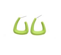 YIYUGEY ㅤU-Shaped Personality Acrylic Earrings Colorful Dome Hold Hoop Earrings Clothing Accessories Fashion Simple C Circle Design Pendant Earrings Jewelry Surprise Valentine's Day for Women, One