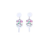 YIYUGEY ㅤValentine's Day Earrings Flamingos Leaf Earrings Acrylic White Green Pink Pendant Earrings Clothing Accessories Fashion Fine Jewelry Friendship Surprise Prom Party for Women, One Size