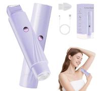 YiYunTE Bikini Trimmer Women, 2-in-1 Dual Head Electric Razor & Lady Shaver for Women, USB-C Rechargeable Facial Hair Remover, Waterproof Electric Shaver for Body Face Legs Pubic Gifts Travel