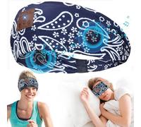 YiYunTE Sleep Headphones Headband, Sleep Mask Headphone, Noise Cancelling Sleeping Headphone Earphone with Microphone, Bluetooth Sleep Eye Mask Headphones for Women Men Gift Travel Meditation Night
