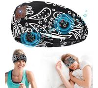 YiYunTE Sleep Headphones Headband, Sleep Mask Headphone, Noise Cancelling Sleeping Headphone Earphone with Microphone, Bluetooth Sleep Eye Mask Headphones for Women Men Gift Travel Meditation Night