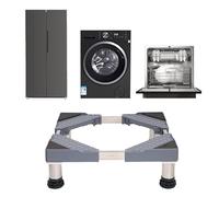 YiYYPT Adjustable Washing Machine Base Fridge Stand Adjustables Height 14-17cm Washing Machine Stand with 4 Feet Adjustable Appliance Base Bear Load 200 kg for dryers Dishwasher-Gray