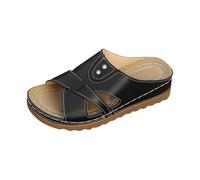 YIzdegg 2026 Women's Mules with Footbed, Orthopaedic Slippers, Summer Slippers, Sandals, Slippers, Open Summer Shoes, Heel Clogs, Soft Non-Slip Casual Shoes, Open Toe Women's Sandals, black, 41 EU