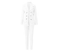 YIzdegg Blazer Jacket Women's Casual Plain Open Front, Lightweight Thin Blazer, Suit Jacket with Pocket, Business Jacket for Casual, Autumn Outfit, Work, Transition Jacket, Winter Suit Jackets, White