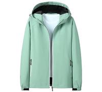YIzdegg Dunne Rain Jackets, Wind Jacket, Rain Jacket, Women's Waterproof Jacket, Softshell Jacket, Windproof, Breathable, with Pockets, Bicycle Hooded Jacket, Summer Jacket, Mountain Jacket,