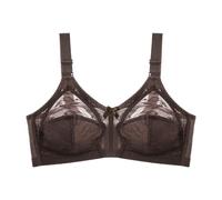 YIzdegg Full Cup Thin Large Size Bra Fixed Double Straps After Four of Buckle Sponge Transparent Sexy Lace European and American Ladies Underwear Top Lace Women, bronze, 42C