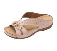 YIzdegg Sandals Women's Arch Support - Sandals Massage Sole Heel Shoes Non-Slip Slippers Comfortable Mules Open Toe Summer Shoes Breathable Roman Sandals Beach Shoes Women's Sandals, pink, 41 EU