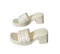 YIzdegg Sandals Women's Summer Heel Shoes Beautiful Fish Mouth Design Wedge Sandals Elegant Open Hollow Shoes Plain Fashionable Beach Shoes Breathable Lightweight Summer Shoes with Heel, b, 4.5 UK