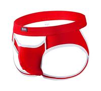YIzdegg Underwear Men's Rubber Men's Jockstrap Athletic Supporter for Men Sexy Jockstrap Men's Underwear, red, M