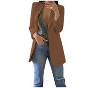 YIzdegg Women's Blazer Elegant Long Blazer Women's Basic Vintage Suit Jacket with Buttons Plain Business Office Business Jacket Oversize Thin Blazer Jacket Lightweight Coat Jackets for Work Office