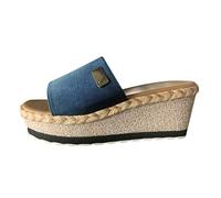 YIzdegg Women's Mules with Heel - Platform Sandals Non-Slip Waterproof Slippers Lightweight Comfortable Sandals Arch Support Summer Shoes Ergonomic Wedge Sandals Open Toe Outdoor Sandals, blue, 41 EU