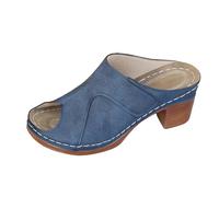 YIzdegg Women's Sandals with Heel, Elegant Women's Summer Sandals, Comfortable Summer Sandals, Open Toe Slippers, Breathable Mules, Large Sizes, Beach Shoes, Leather Women's Sandals for Allta, blue, 9