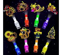 Yizeda 32Pcs Thanksgiving Party Supplies Fall Finger Lights Glow in The Dark Prizes Fall Festival Thanksgiving Party Decorations