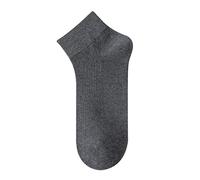 Yizelli 3 Pairs Ankle Socks for Men Solid Color Short Cotton Socks for Spring Summer (Dark Grey)