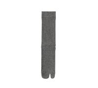 Yizelli 3 Pairs Men's Tabi Socks Warm Wool Split Toe Mid Crew Socks for Fall Winter (Grey)