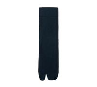 Yizelli 3 Pairs Men's Toe Socks for Flip Flop Cotton Mid Crew Split Toe Socks for Spring and Fall (Dark Blue)