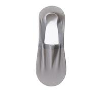 Yizelli 3 Pairs Summer Thin Breathable Ice Silk Socks Men's No Show Socks with Non Slip Grip (Light Grey