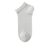 Yizelli 3 Pairs Summer Ultra Thin Socks for Men Casual Business Modal Ankle Socks (White Grey)