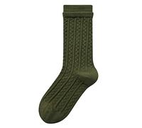 Yizelli 3 Pairs Warm Mid Calf Socks for Women Autumn and Winter Cotton Thick Socks (Army Green)
