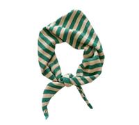 Yizelli Triangle Knit Scarf for Women Warm Stripe Scarf for Spring Fall Winter (Green)