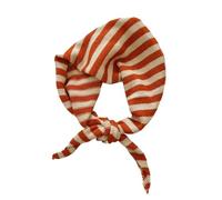 Yizelli Triangle Knit Scarf for Women Warm Stripe Scarf for Spring Fall Winter (Orange)