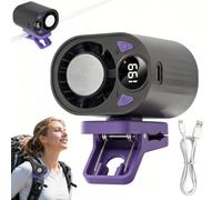 Yizemay Car Clip on Air Conditioner Fan, Portable Mini Air Conditioner for Car with 360° Rotation, Car Air Conditioner with LED Display 199 Speeds USB Rechargeable Cars Fans for Visor Office Beach.