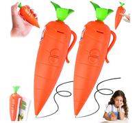 Yizemay Carrot Recorder Pen Toy, Carrot Ballpoint WritingPen, Digital Voice Recording, Funny Easter Pen, Novelty Stationary Easter Basket Stuffers for Boys Girls (C)