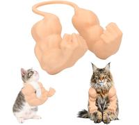 Yizemay Cat Muscle Arms, Funny Halloween Cat Costume, 3D Printed Cats Arm with Muscle Giant Hand, Creative Decoration Props for Kitten Dog Birthday Party Supplies